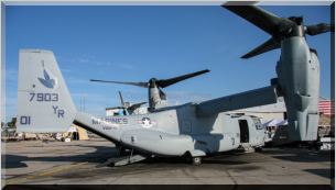 167903 / YR-01 - MV-22B Osprey of VMM-161 based at Marine Corps Air Station Miramar