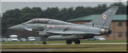 Typhoon 37 rolling down Waddingtons runway