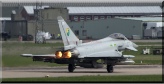 Rafair 7003 afterburner departure heading for Lithuania