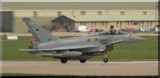 Rafair 7006 in the heat haze fully armed heading for the Nato Air Policing mission at iauliai Air Base, Lithuania
